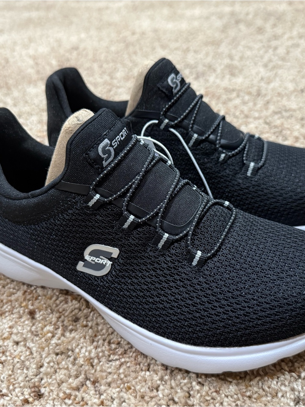 S Sport by Skechers Women's Black Slip On Sneakers Size 6 BRAND NEW